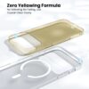 2 Crystal Clear Anti Yellow Mag Safe Back Cover for Apple iPhone 17 Pro Max