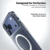 5 Crystal Clear Anti Yellow Mag Safe Back Cover for Apple iPhone 17 Pro Max